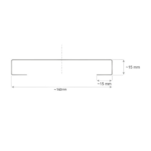 CESAR KERÍTÉSLÉC C PROFIL 16 cm FEKETE - Normál kivitel (2 oldalon festett) 100 cm hosszú