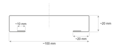 CESAR KERÍTÉSLÉC C PROFIL 10 cm FEKETE - Prémium kivitel (2 oldalon festett) 125 cm hosszú