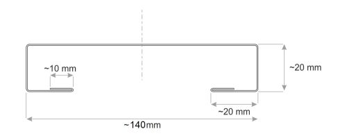 CESAR KERÍTÉSLÉC C PROFIL 14 cm FEKETE - Prémium kivitel (2 oldalon festett) 170 cm hosszú